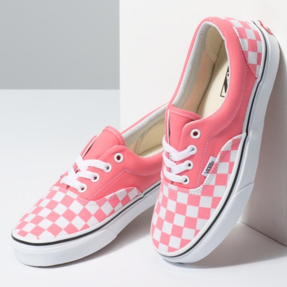 Pink Checkerboard Vans
